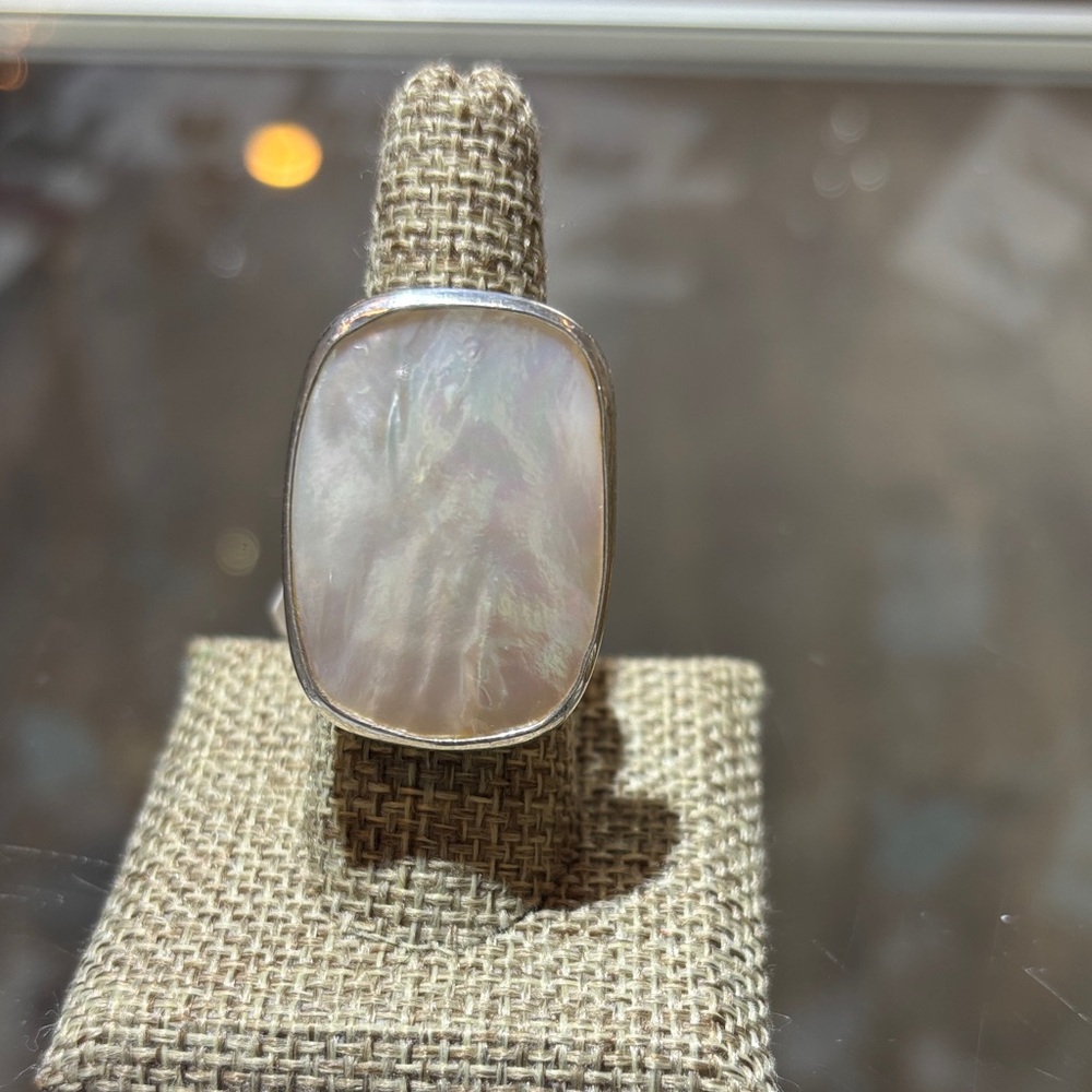 Sterling Silver Mother of Pearl Ring